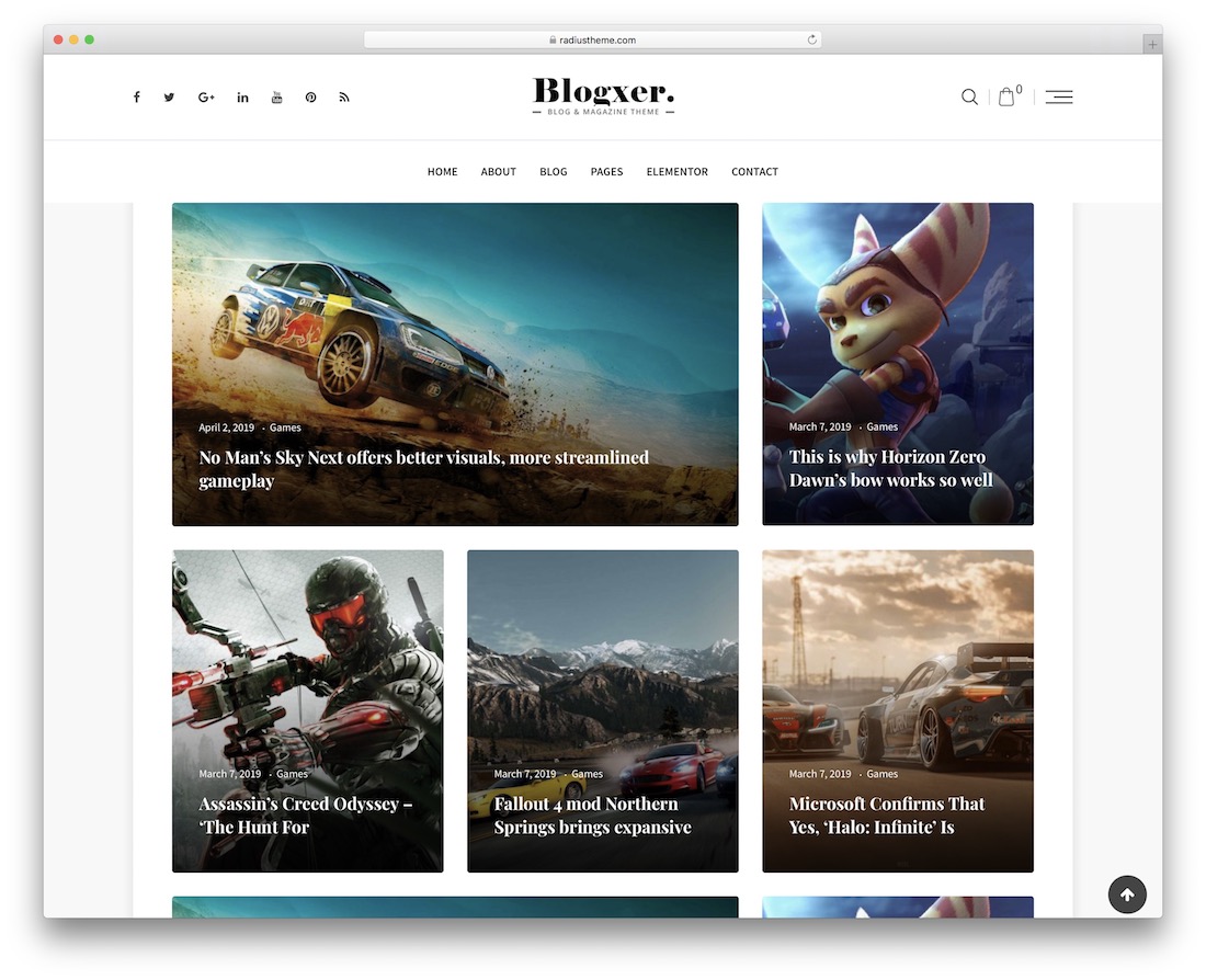 tema wordpress game blogxer