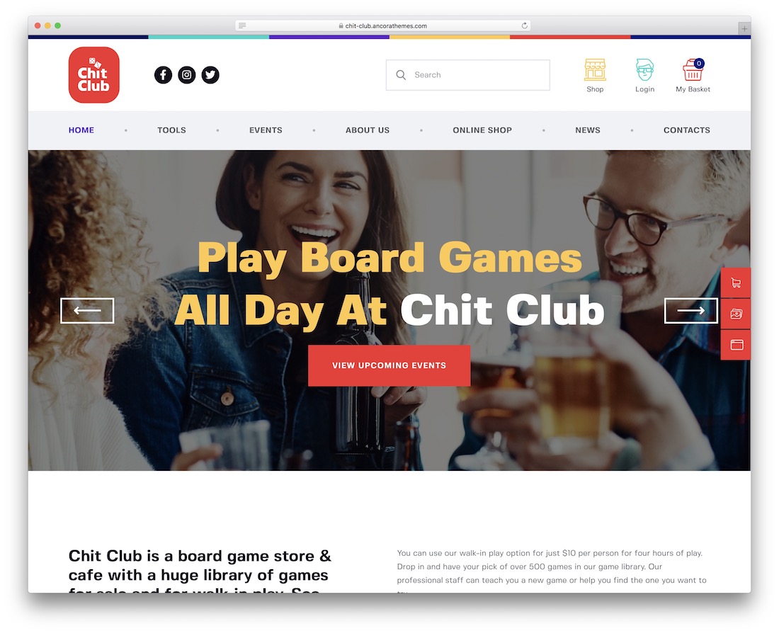 tema wordpress permainan klub chit