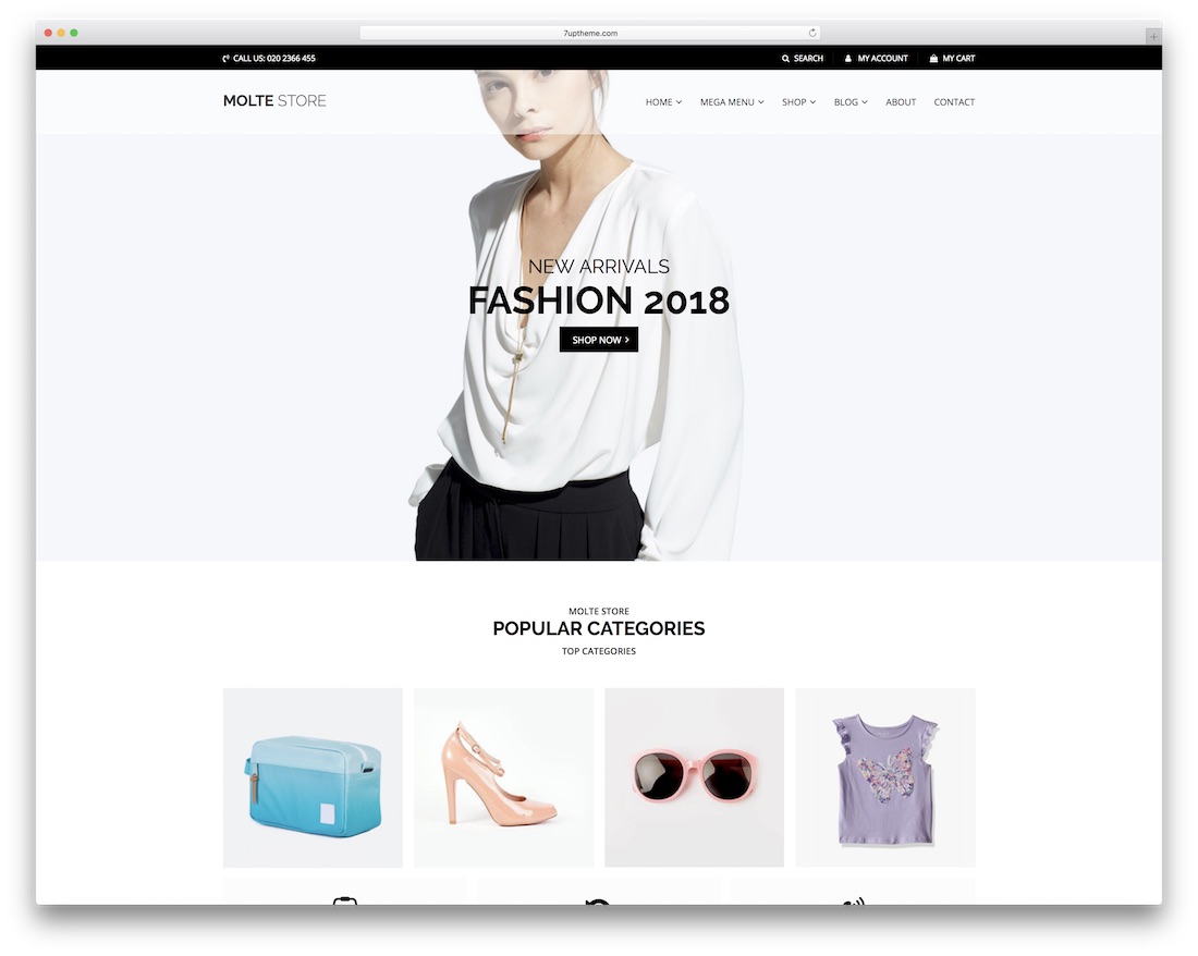 tema wordpress molte woocommerce