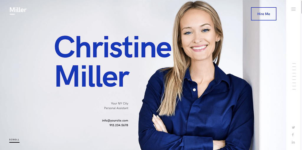 Miller - tema WordPress personal branding