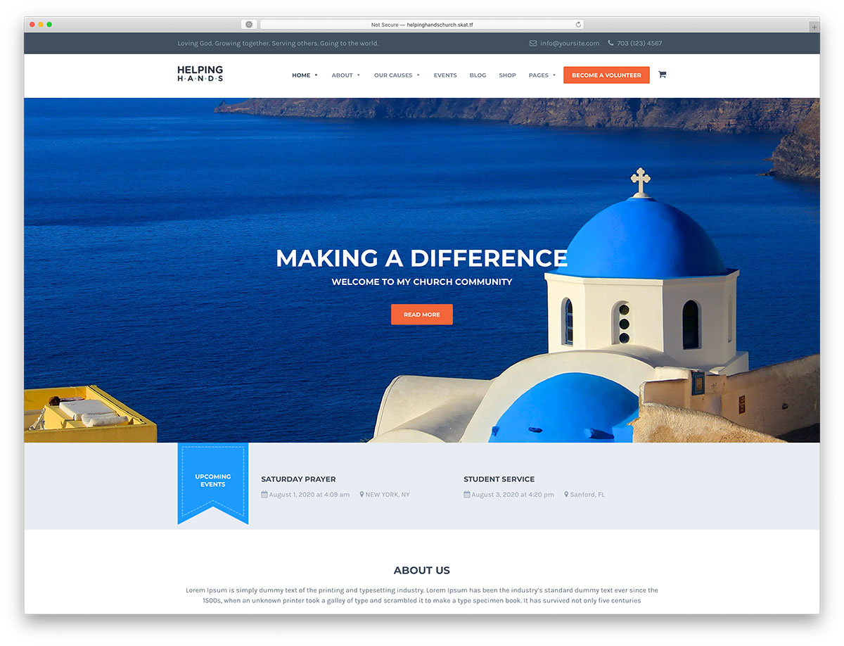 tema gereja wordpress