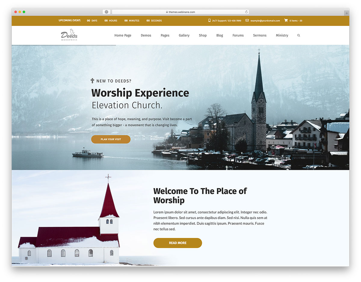 tema WordPress gereja