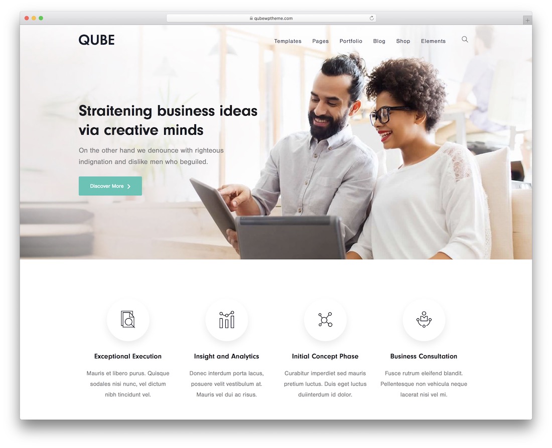 qube tema wordpress multiuso