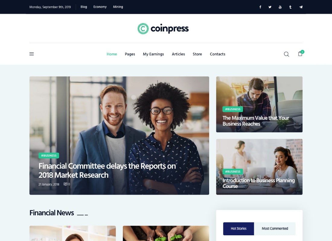 Coinpress | Majalah Cryptocurrency & Tema Blog WordPress