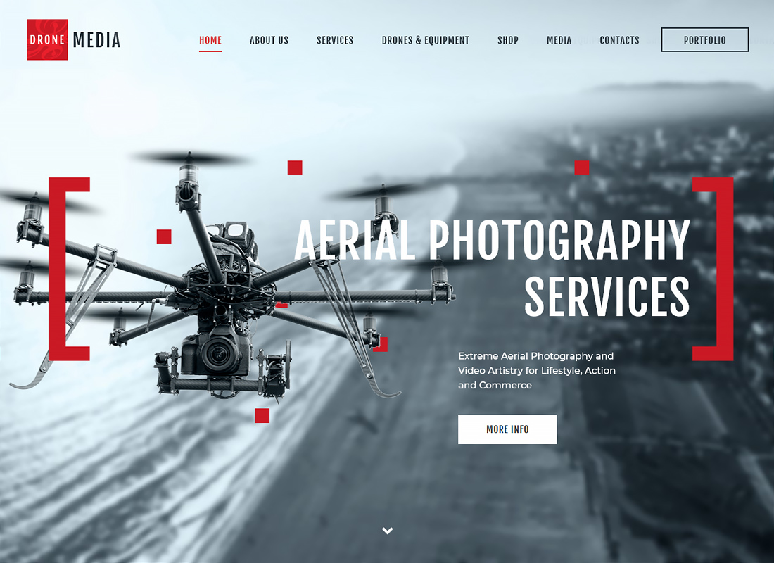 Media Drone | Tema WordPress Fotografi & Videografi Udara