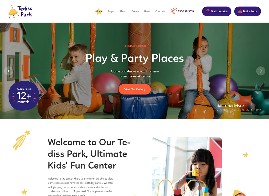 Tedis | Tema WordPress Area Bermain & Pusat Penitipan Anak