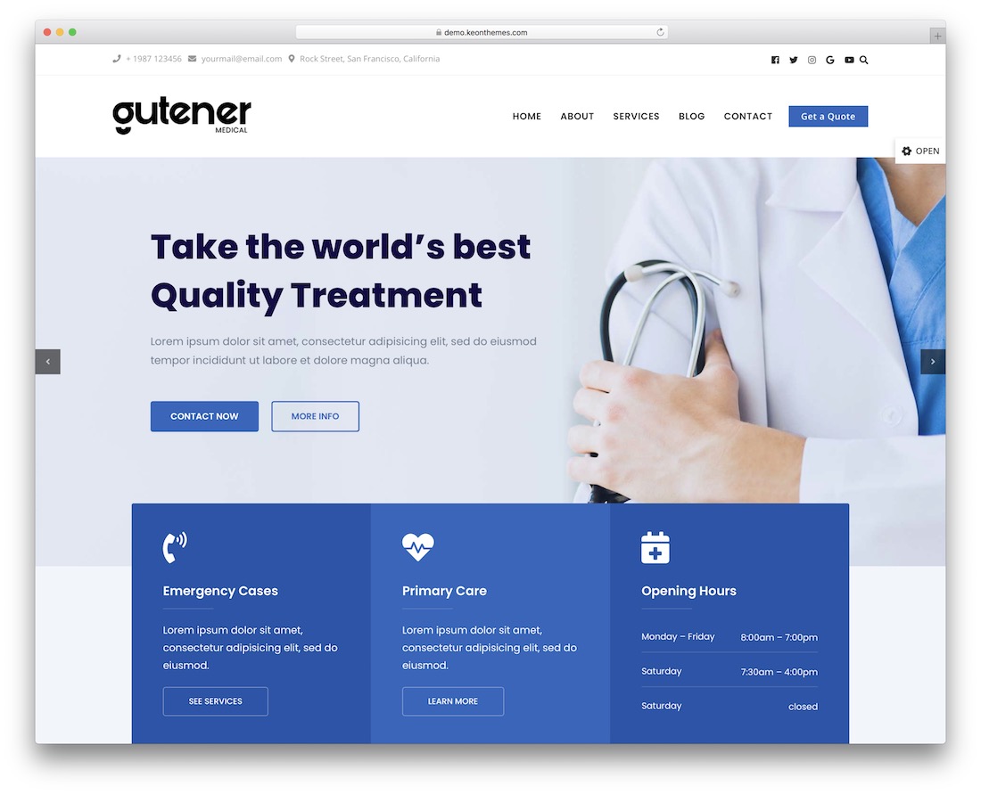 tema wordpress gratis medis gutener