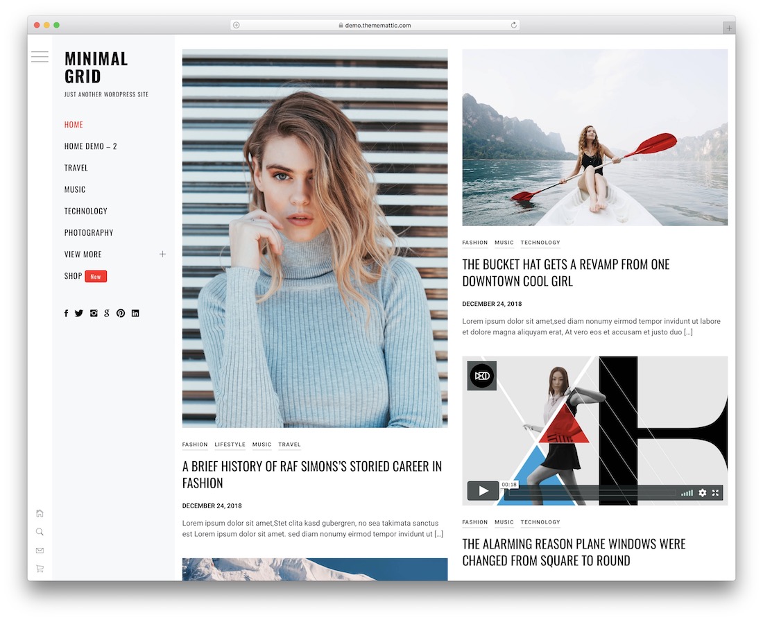 tema wordpress gratis grid minimal