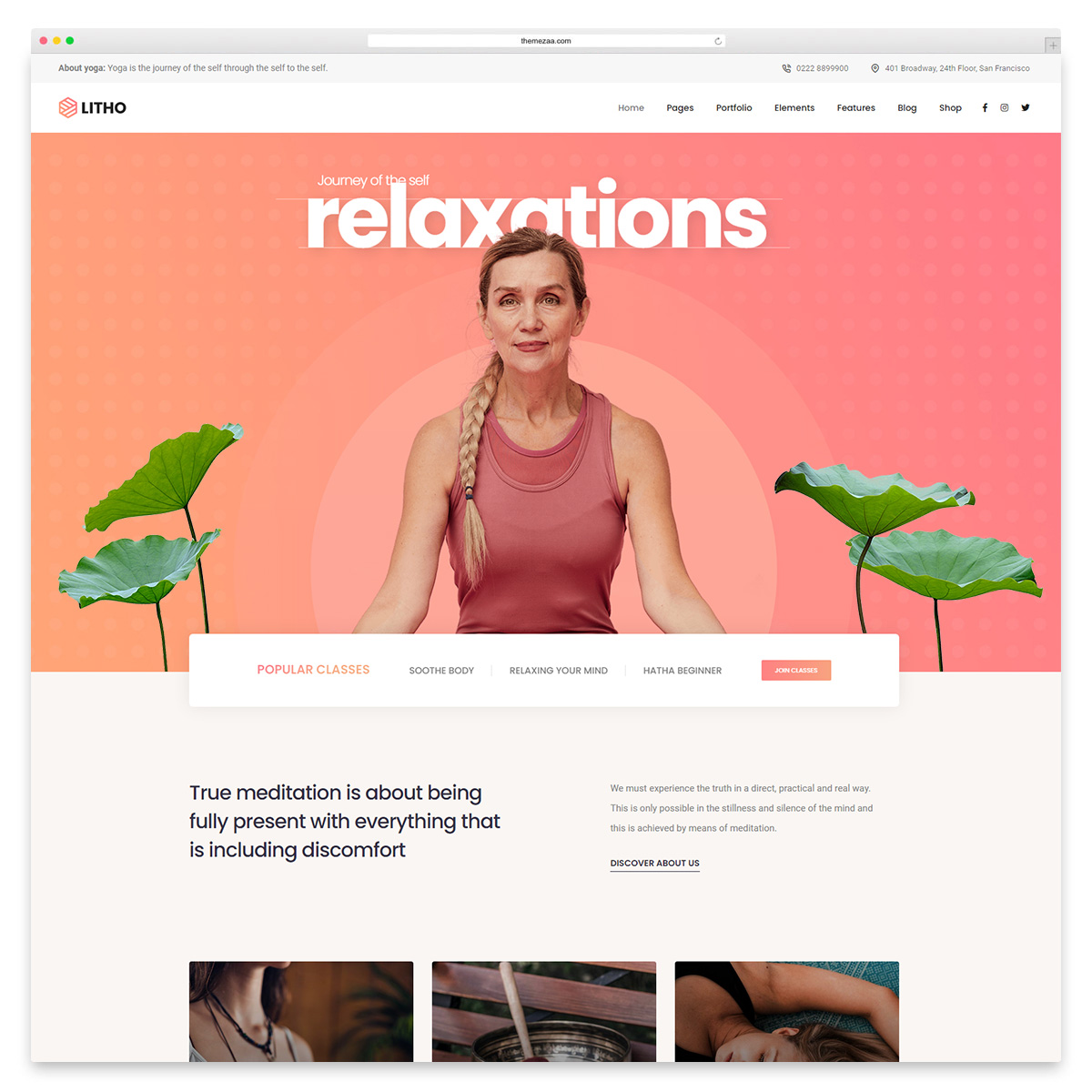 tema wordpress litho yoga