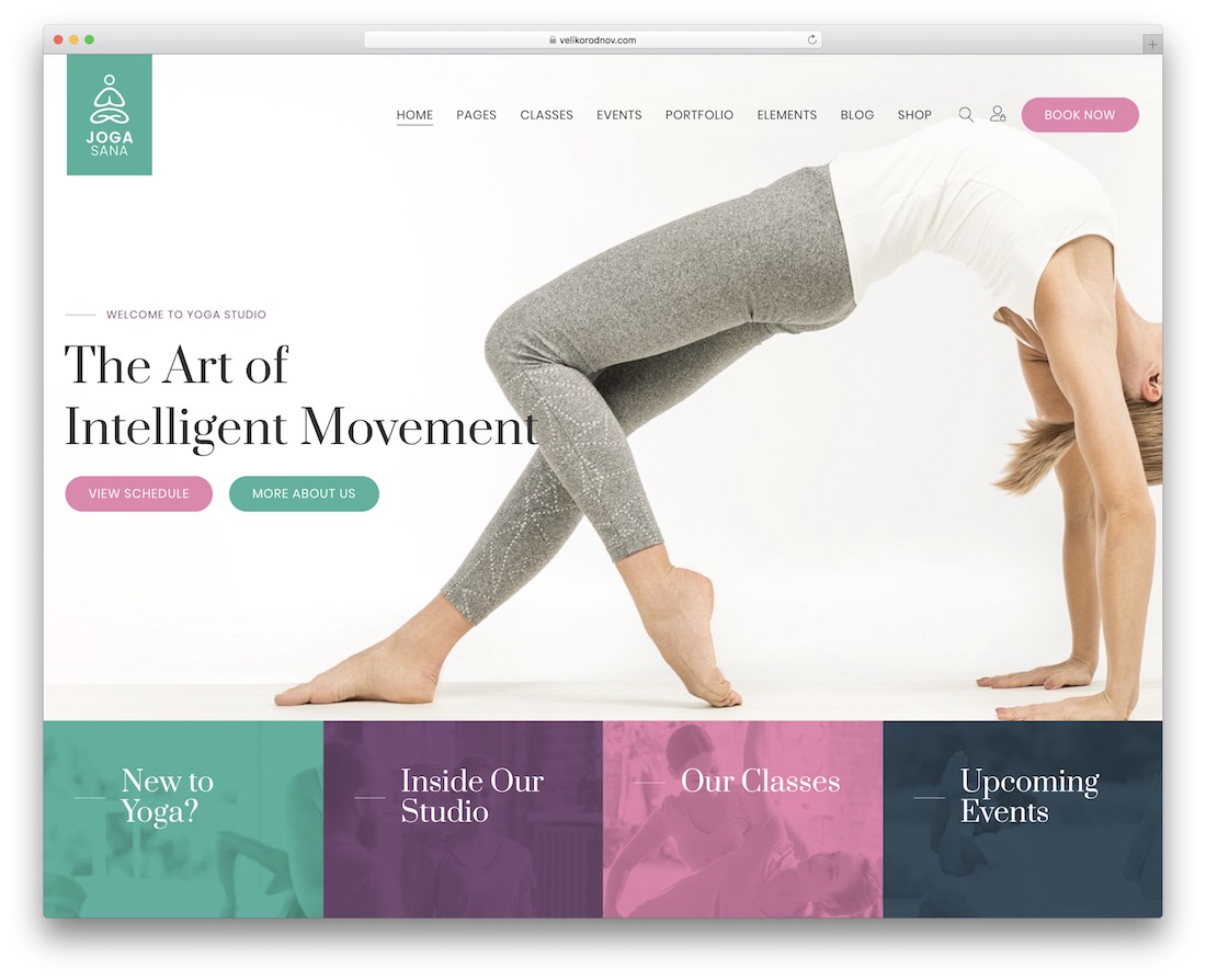 jogasana yoga tema wordpress