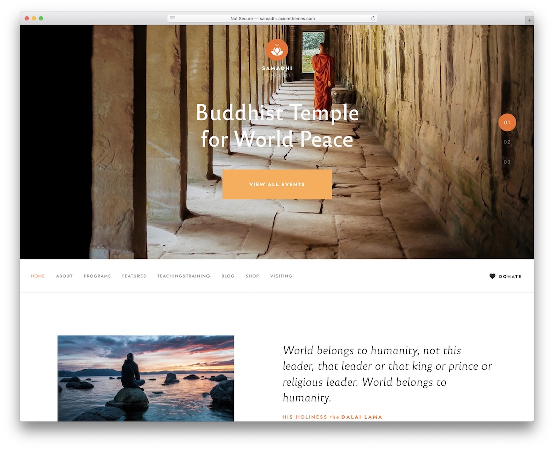 tema wordpress samadhi yoga