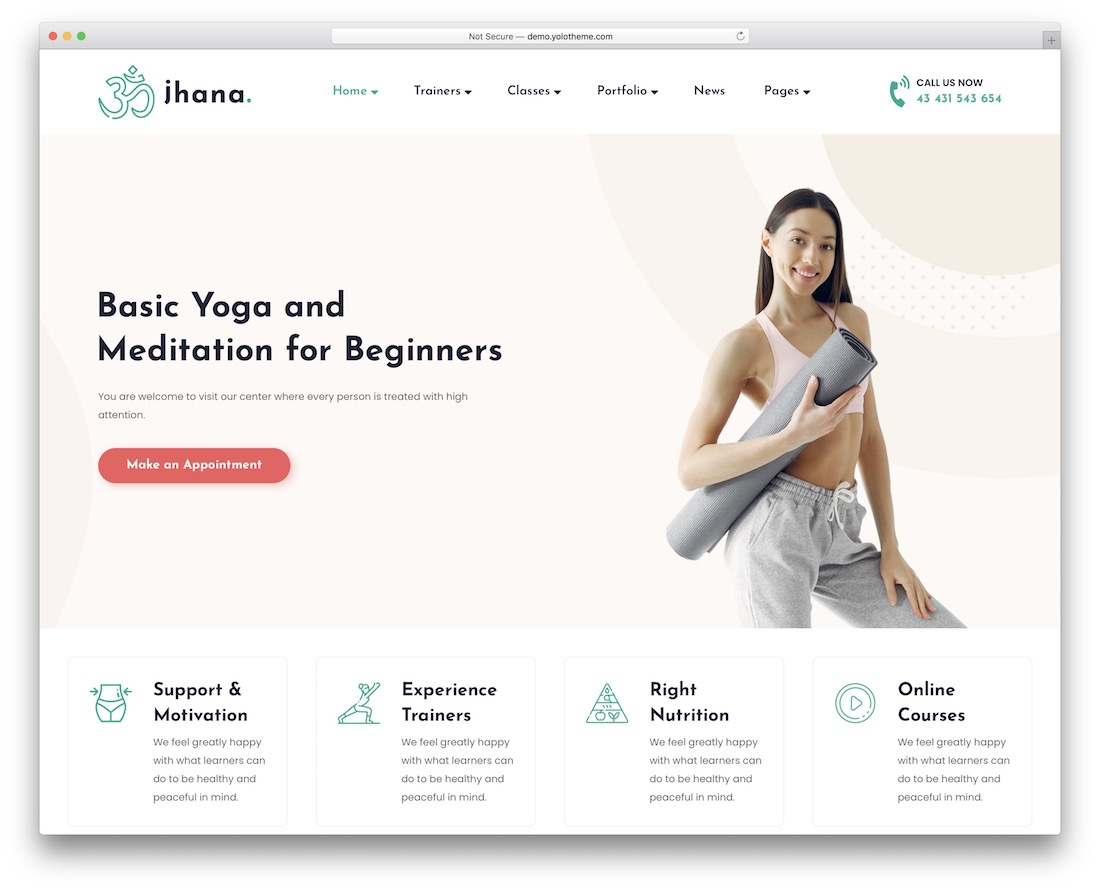 tema wordpress jhana yoga