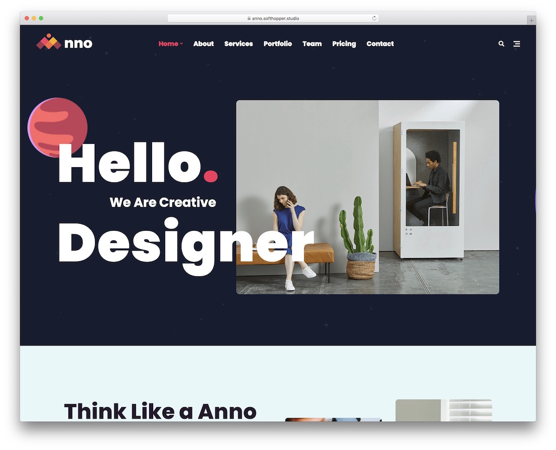 anno one page tema wordpress