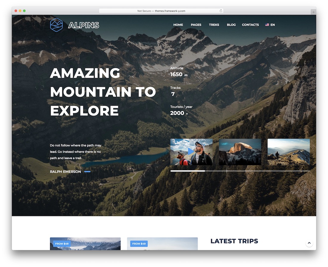 alpins wordpress 旅行主題