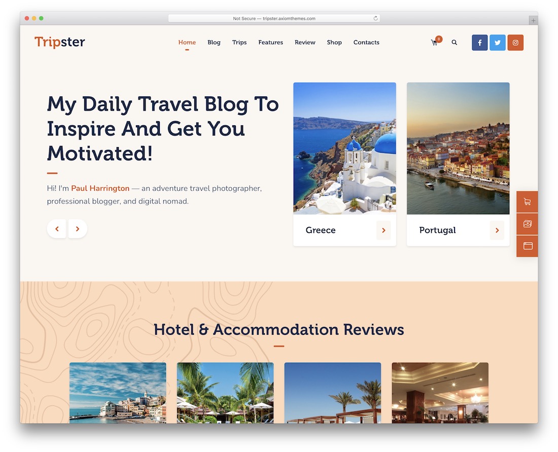 tripster wordpress travel theme