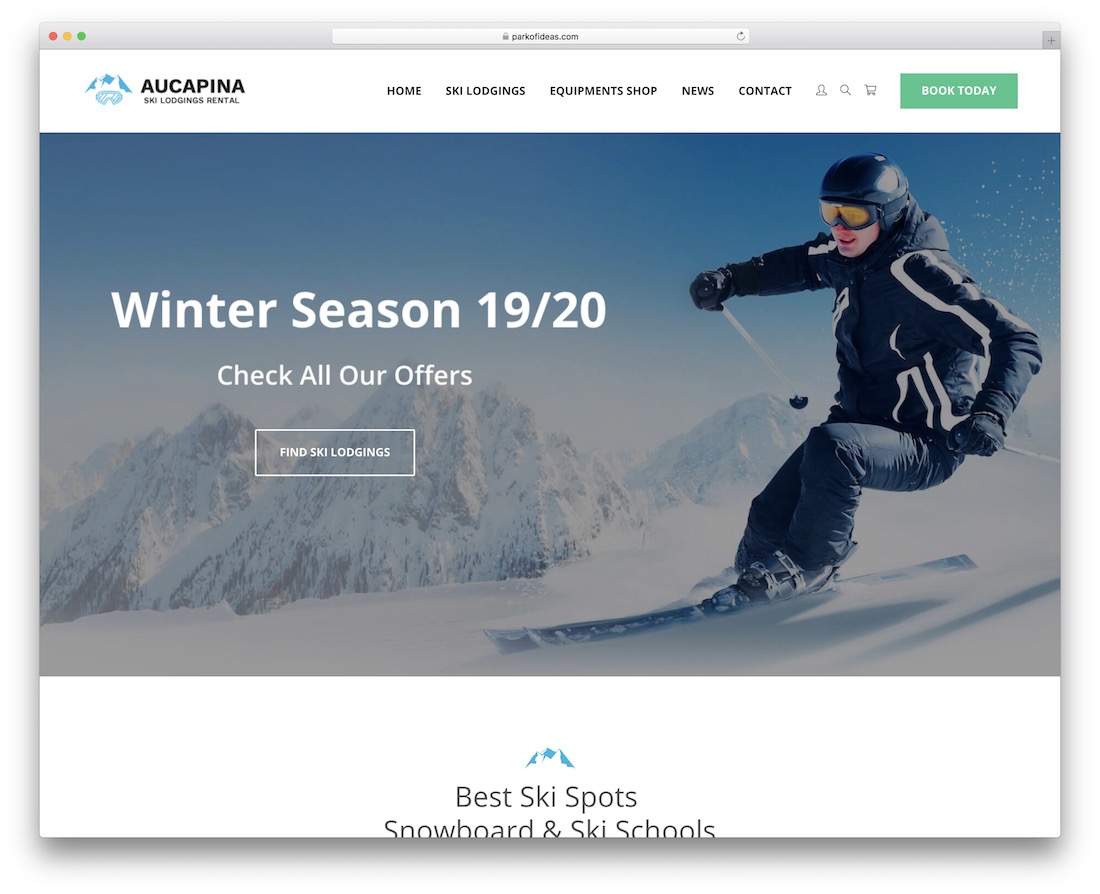 aucapina wordpress 旅行主題