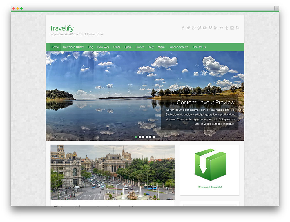 travelify - temă de călătorie gratuită