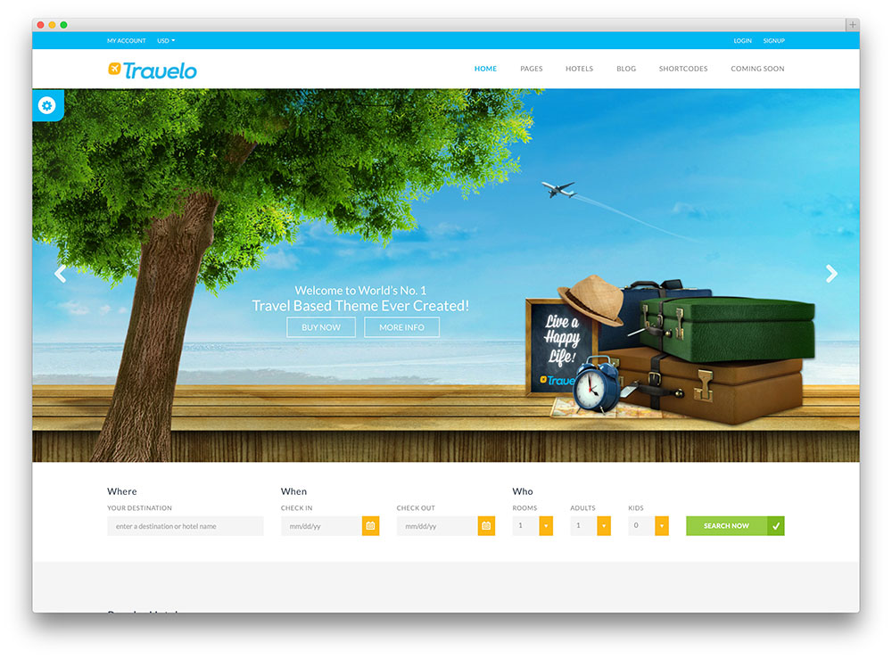 travelo 旅行社 wordpress 主題