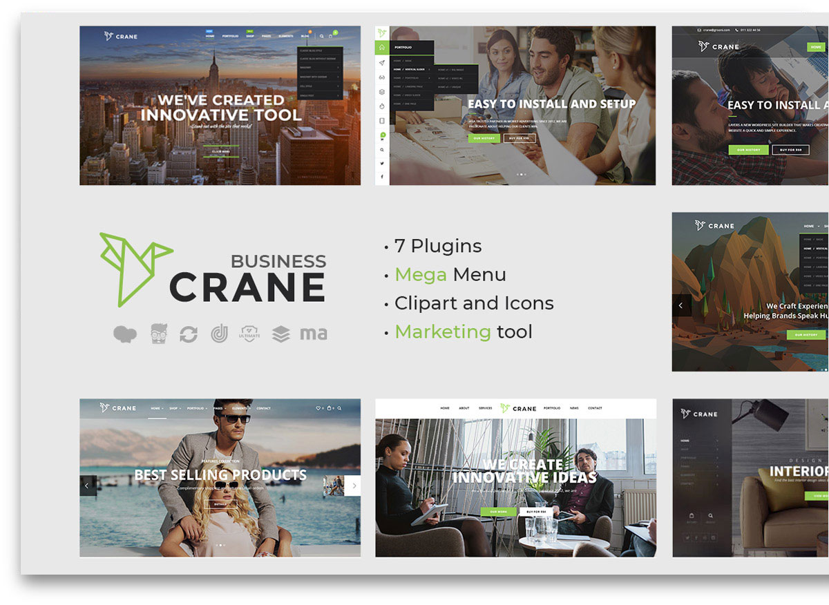 Crane — тема WordPress для бизнеса