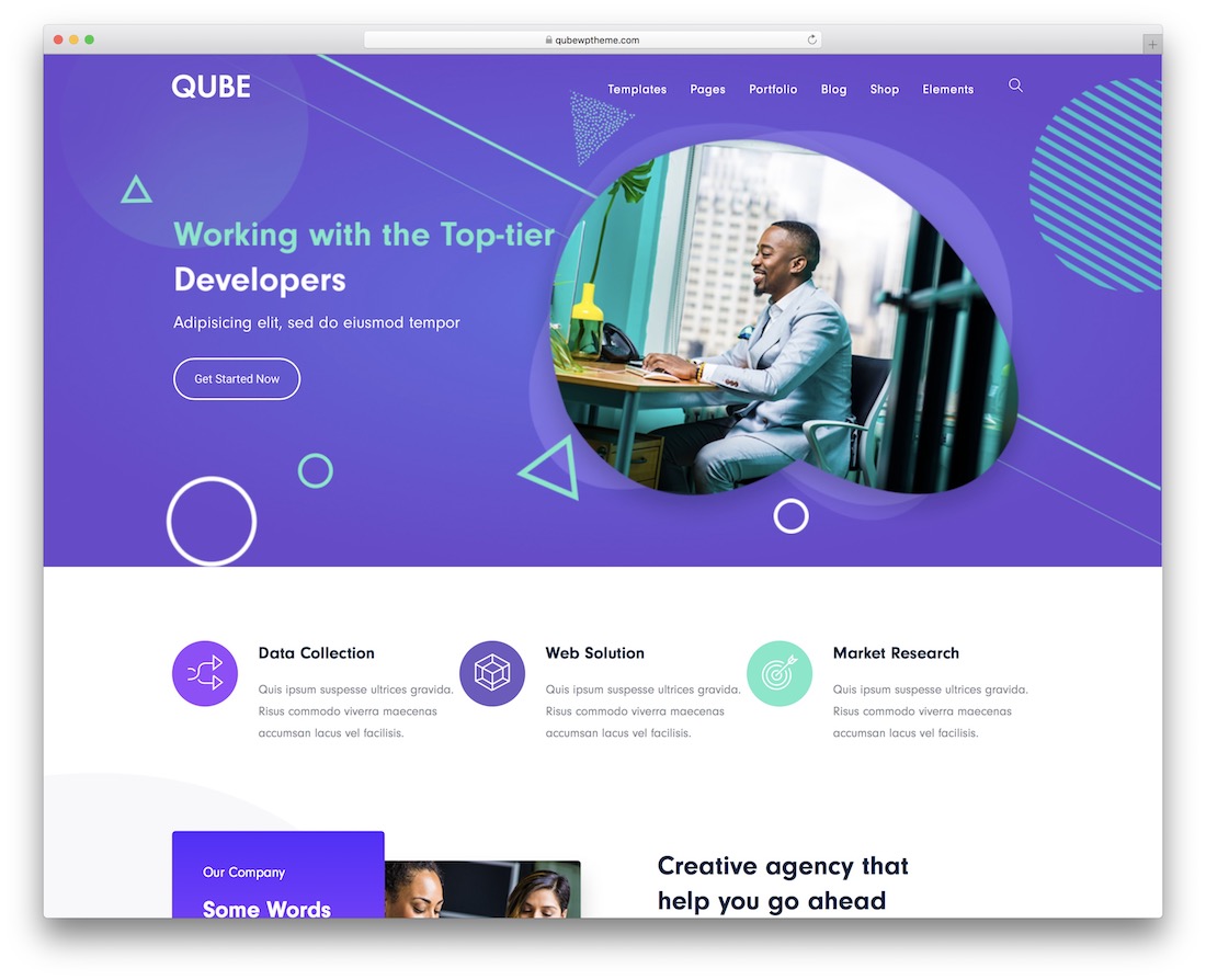 tema aziendale wordpress qube