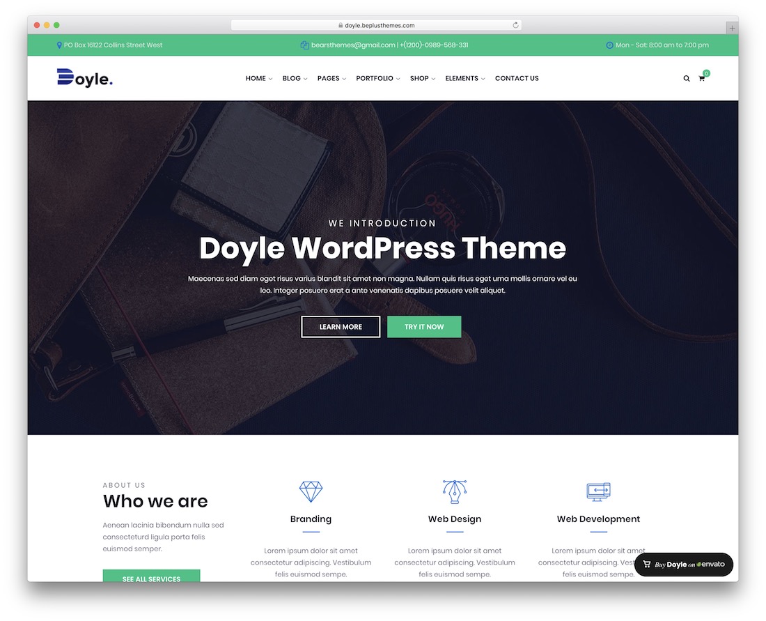 Doyle wordpress 商业主题