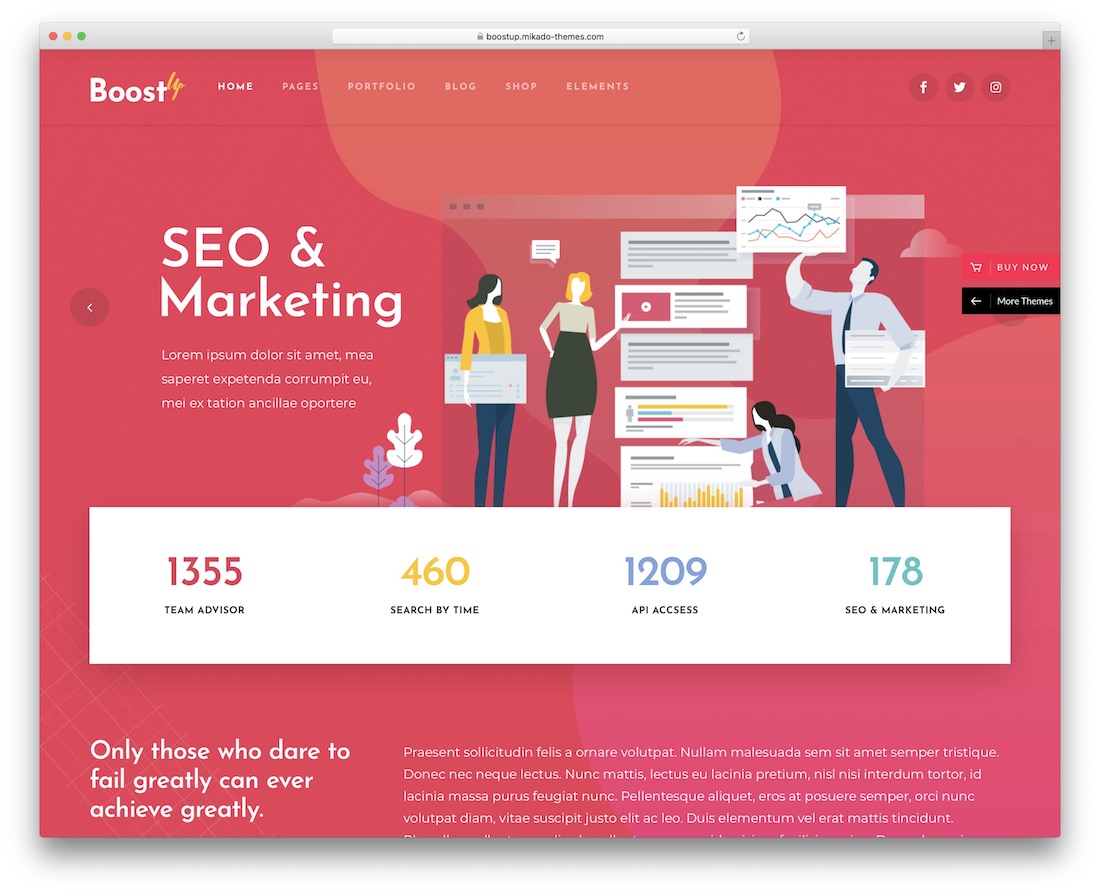 boostup seo için optimize edilmiş wordpress teması