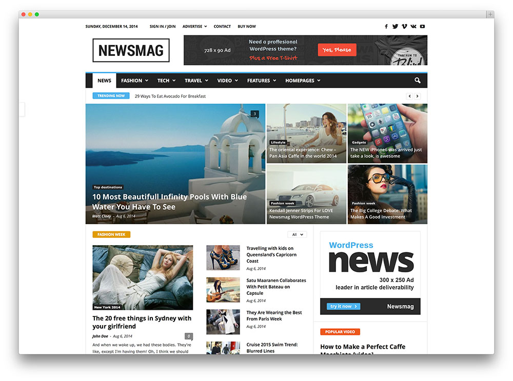 newsmag atractivo tema de revista amigable con SEO