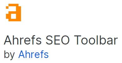 Bara de instrumente SEO Ahrefs