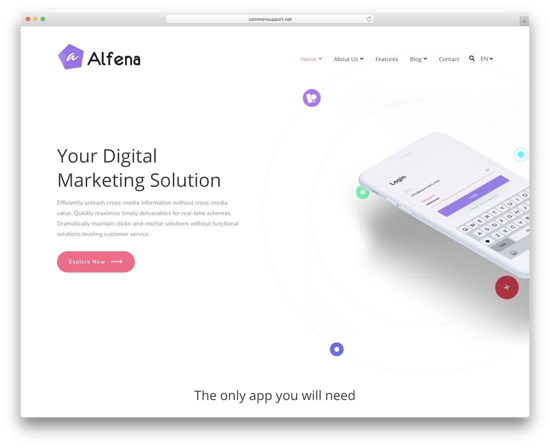 alfena 便宜的 wordpress 主题