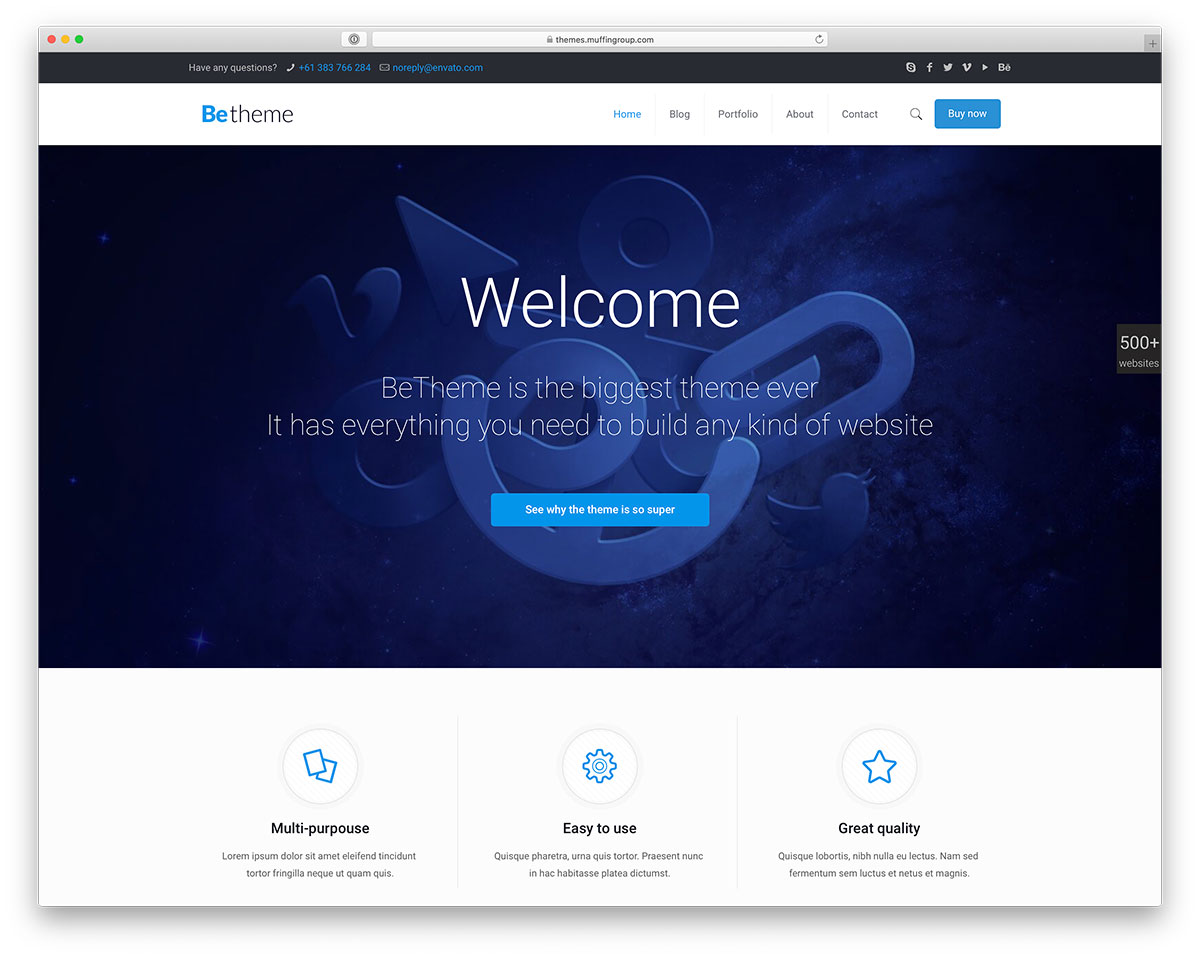 paralaks wordpress teması