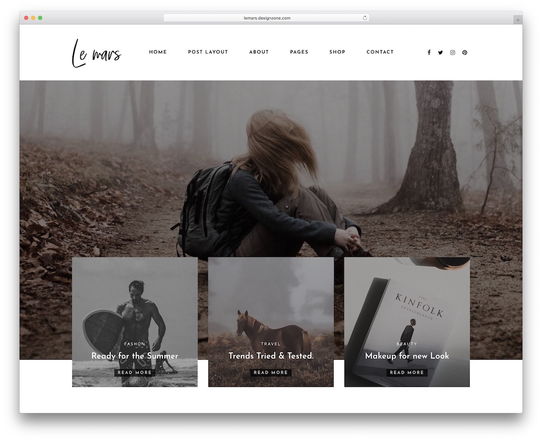 tema wordpress lemars untuk penulis