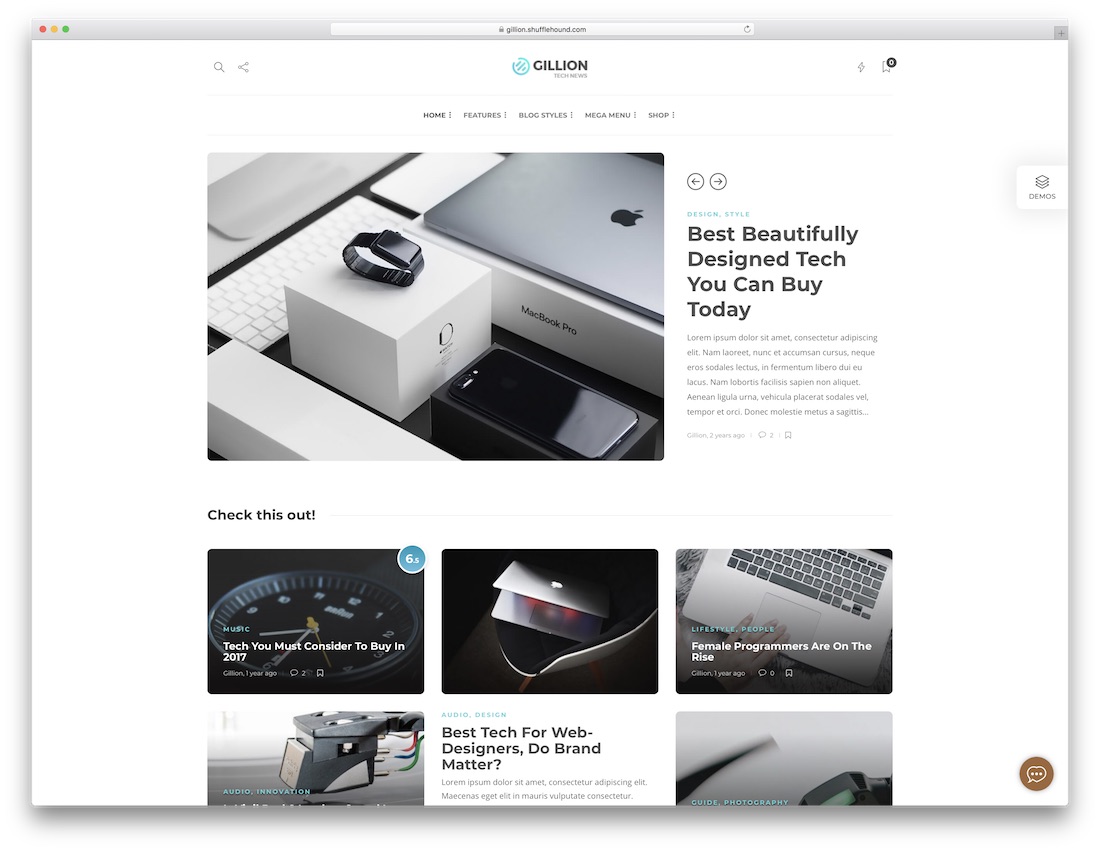 gillion bootstrap website template