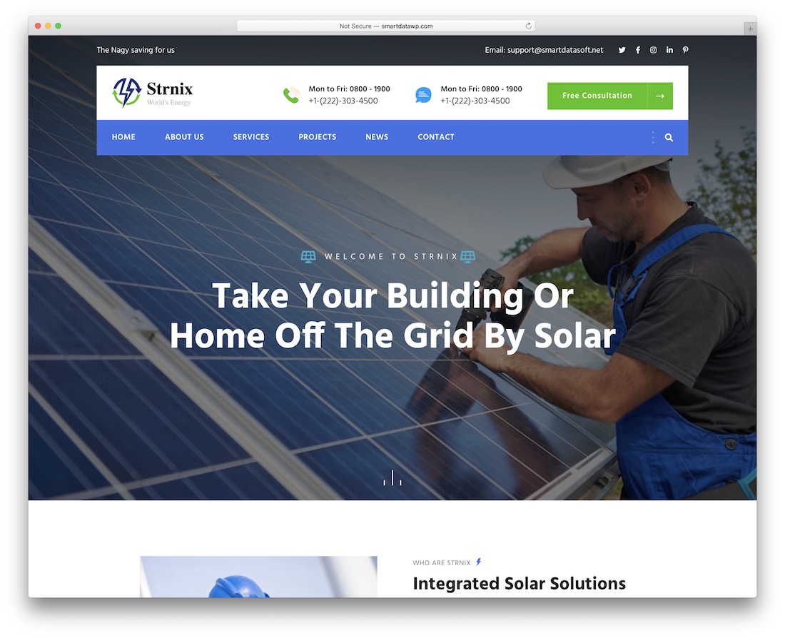 strnix 替代能源网站模板