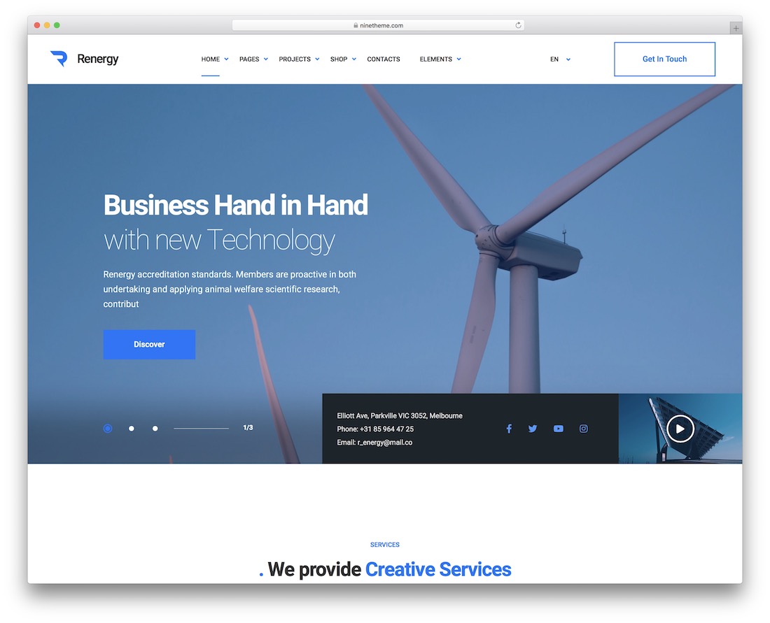 renergy alternative Energie WordPress-Theme