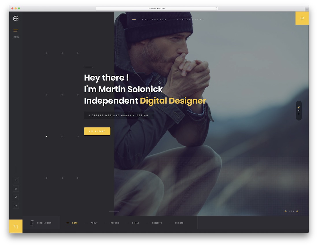 Solonick Parallax Website-Vorlage