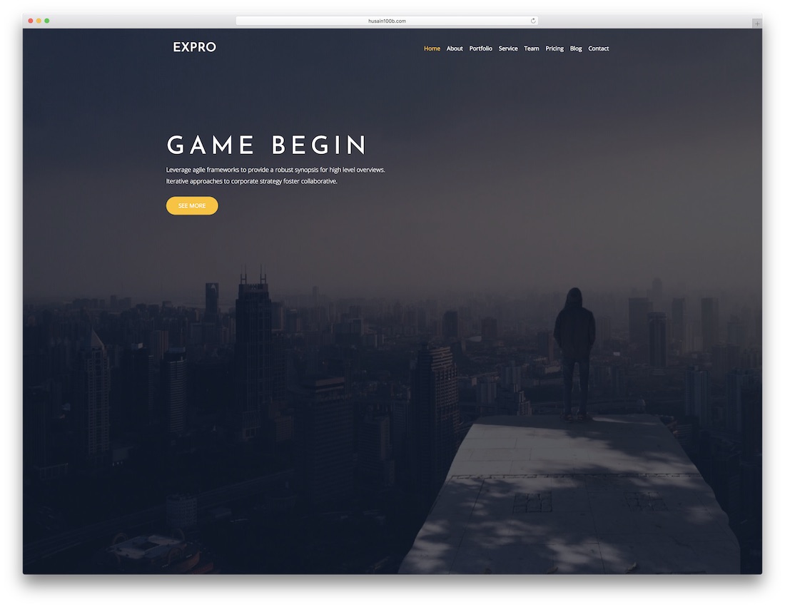 expro Parallax Website-Vorlage