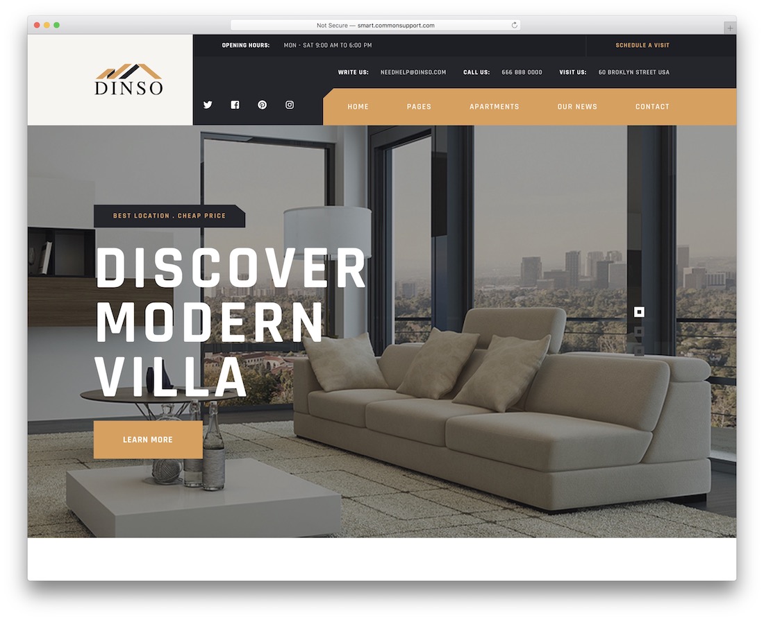 tema wordpress dinso real estate