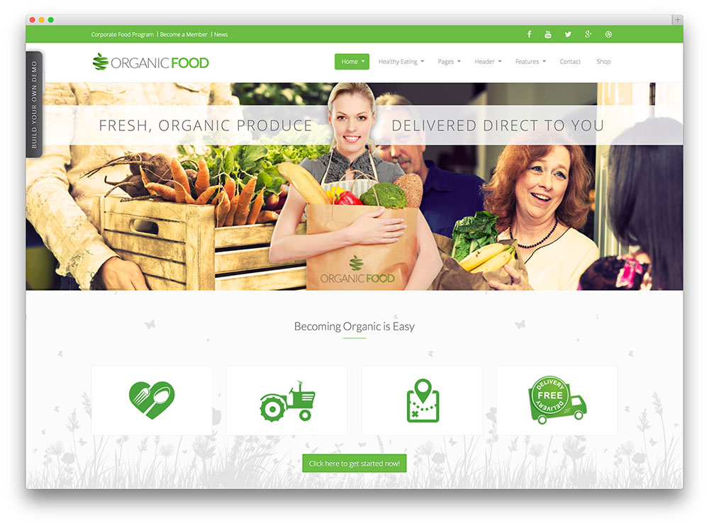 cibo biologico - tema alimentato da woocommerce