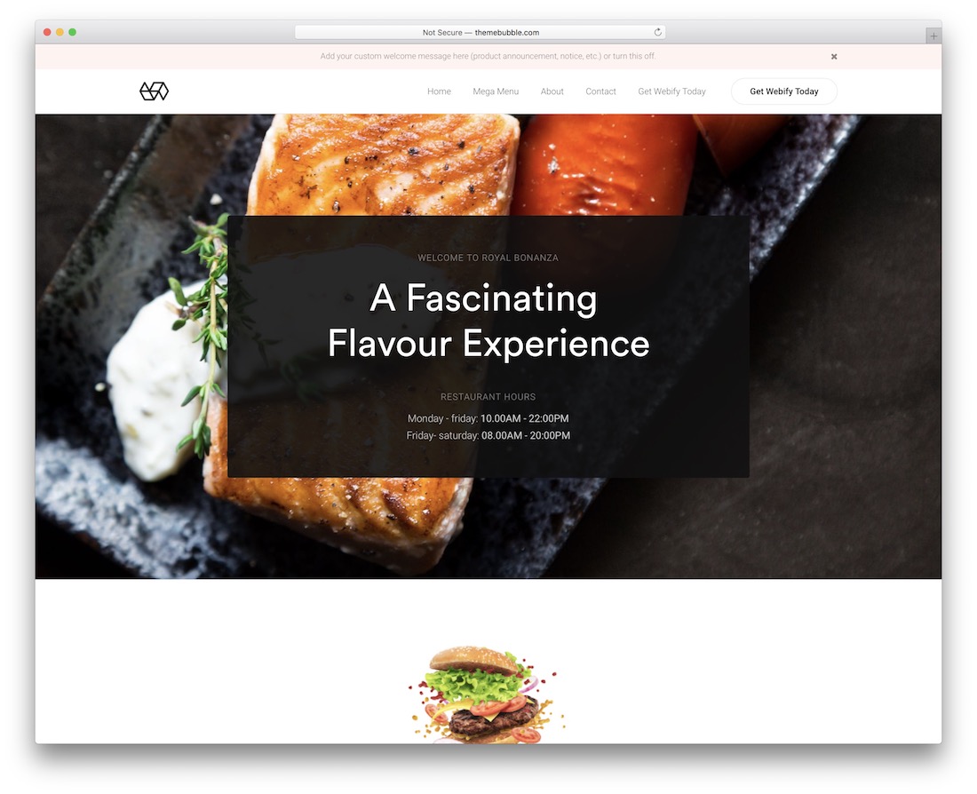 Webify food tema wordpress