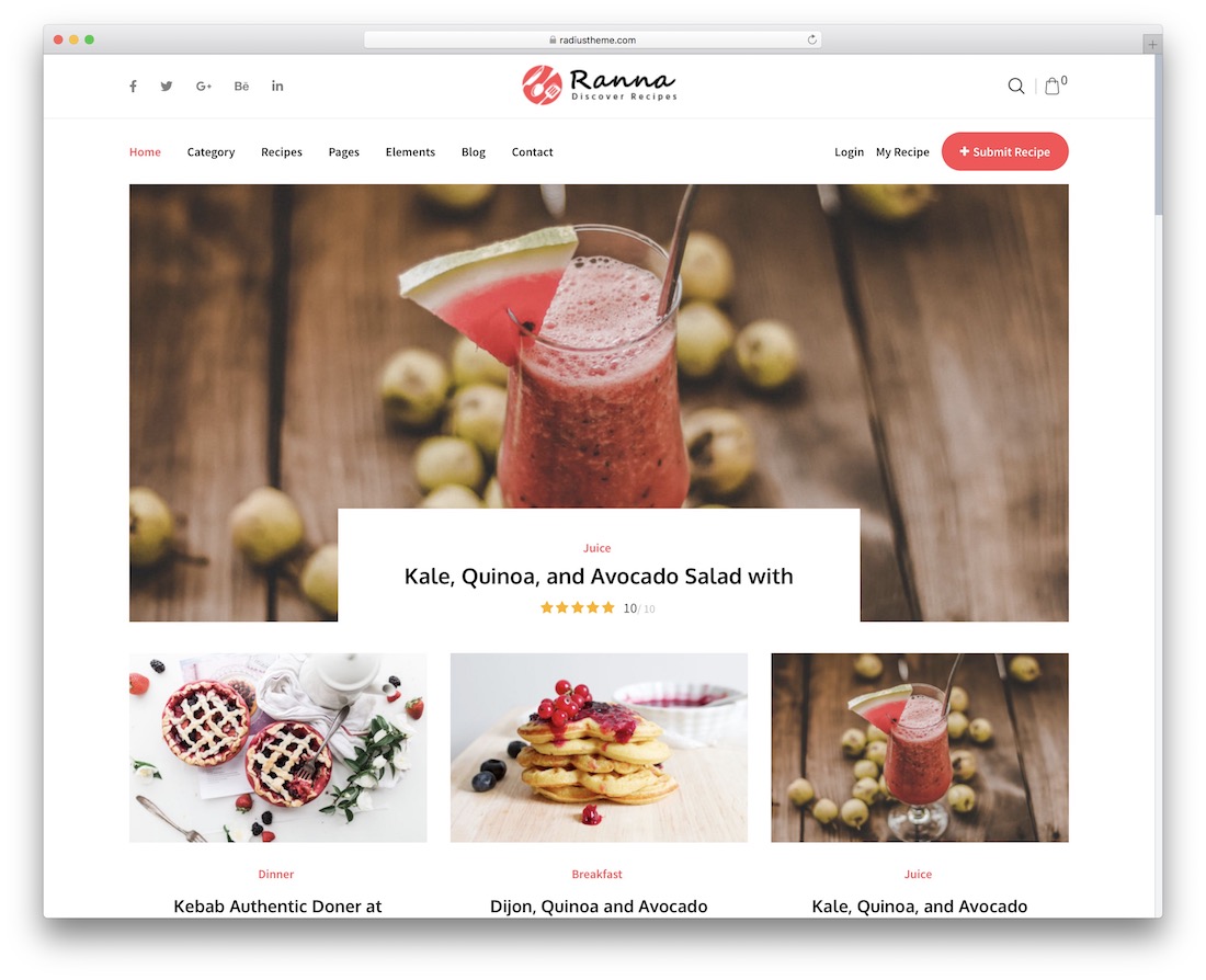 tema wordpress ranna cibo