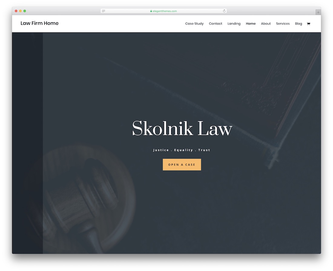 șablon de site web avocat divi