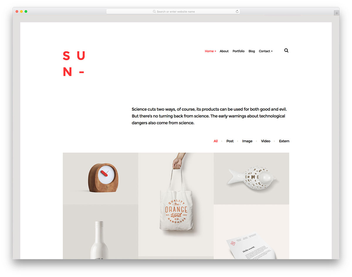 Sun - Template galeri bootstrap