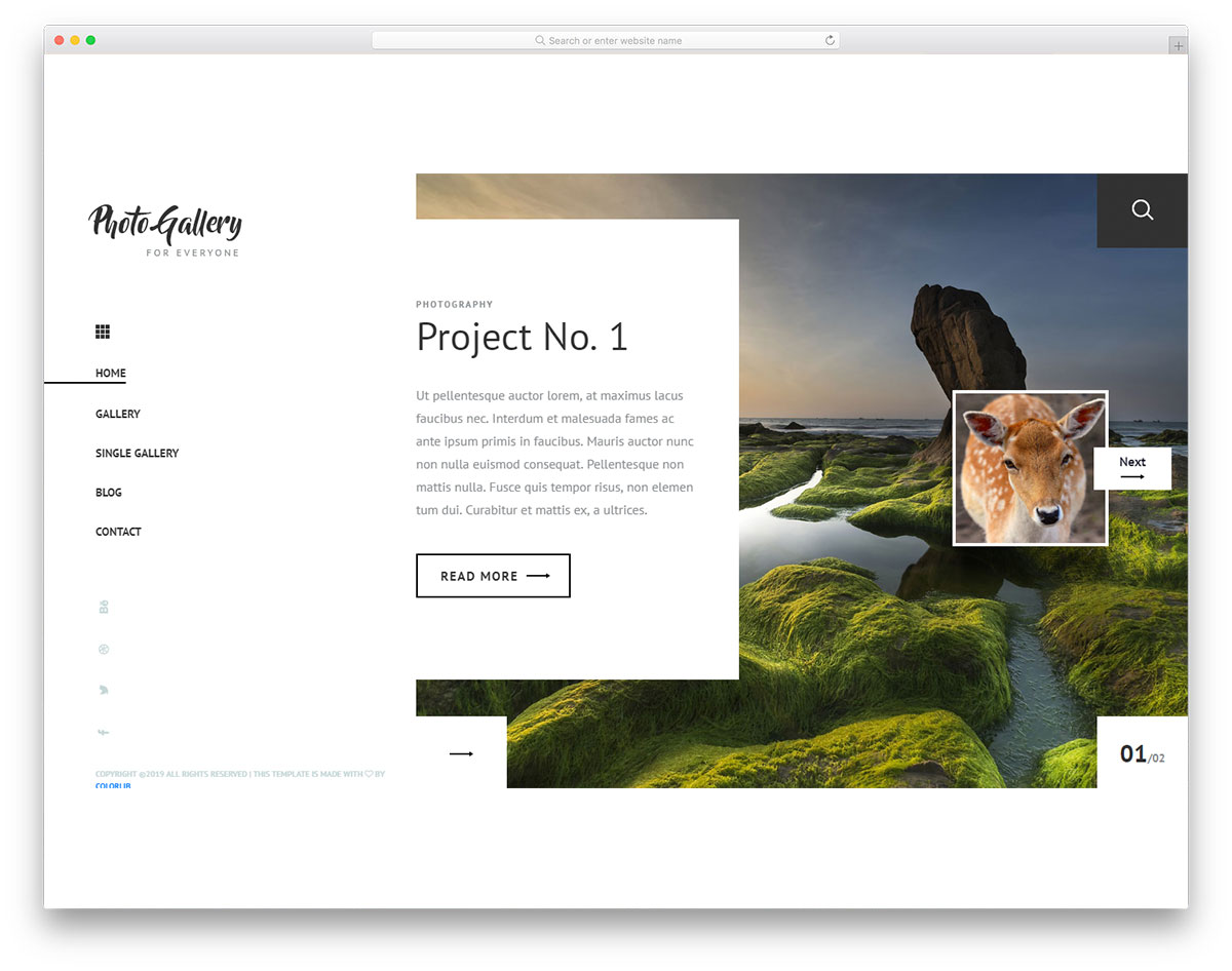 fotogaleria darmowy szablon galerii bootstrap