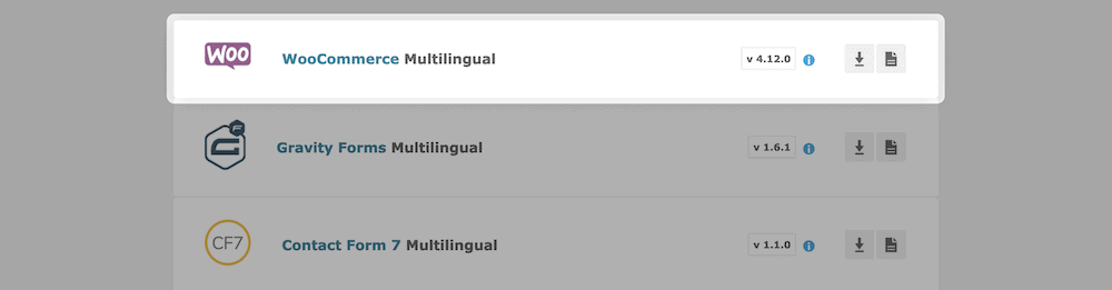 Descargando el componente WooCommerce Multilingual.