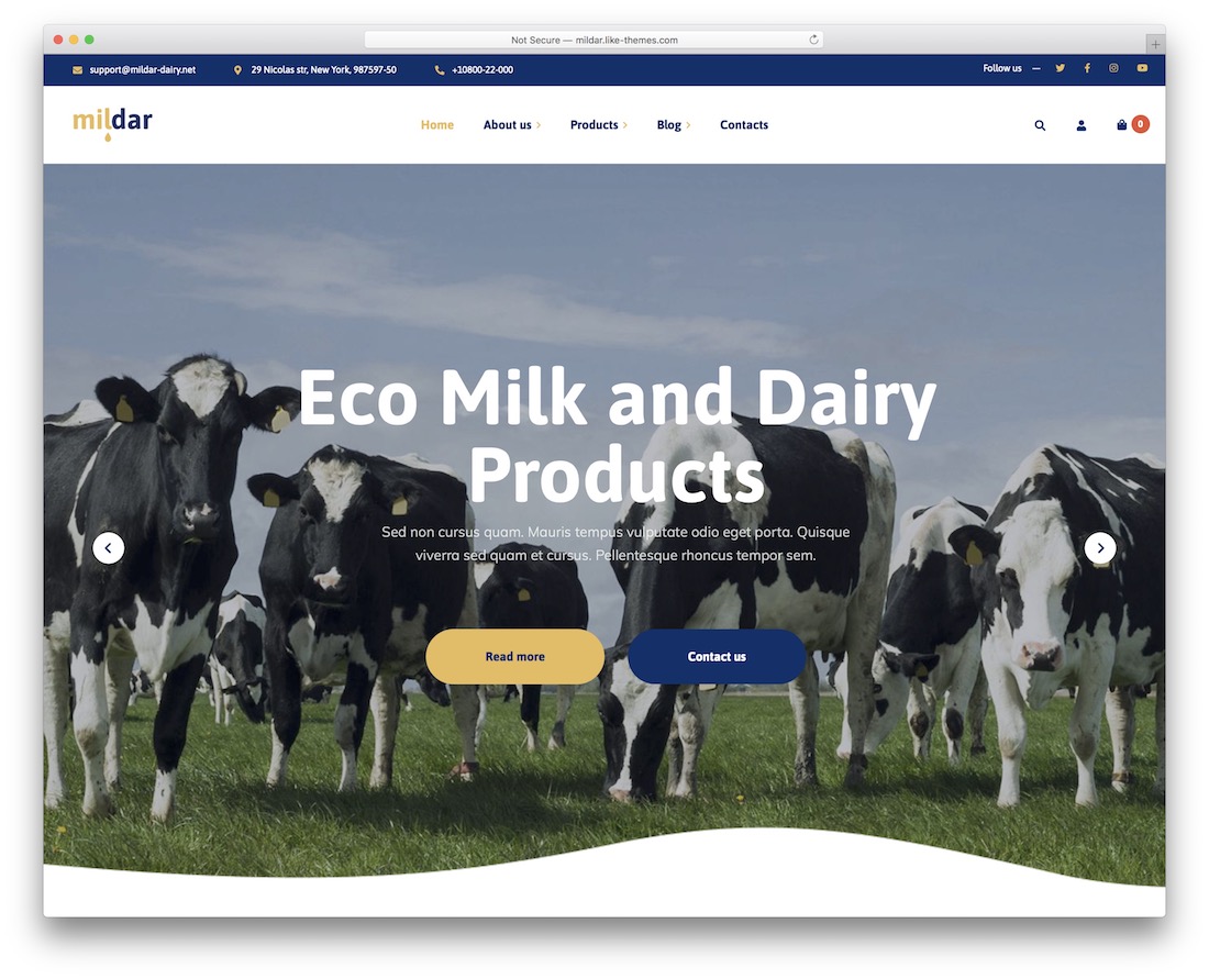 Mildar Landwirtschaft WordPress-Theme