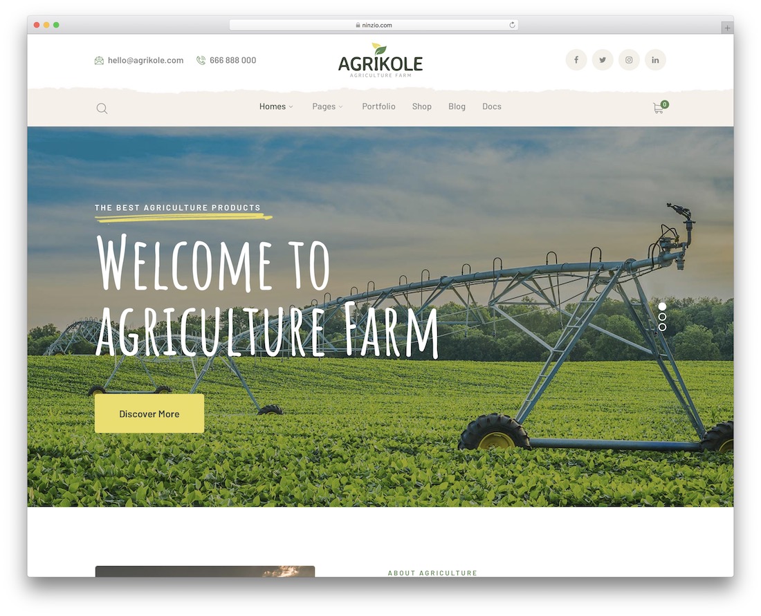 Agrikole rolnicze motyw wordpress