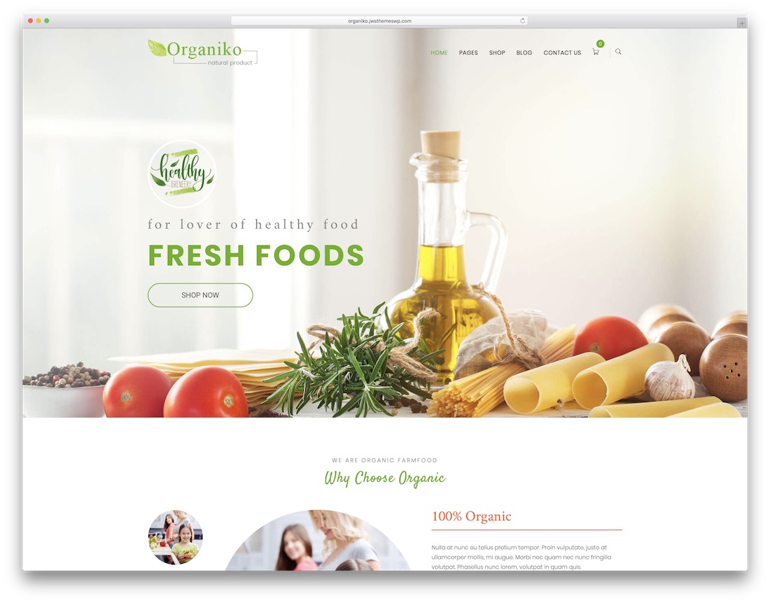 tema de wordpress agricultura organiko