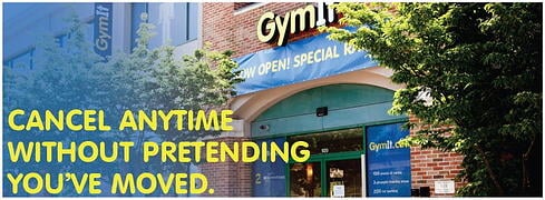 ตัวอย่างการเขียนคำโฆษณาหน้าแรกของ GymIt