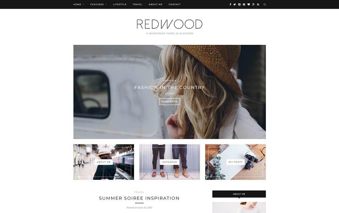 Redwood WordPress Instagram-Thema