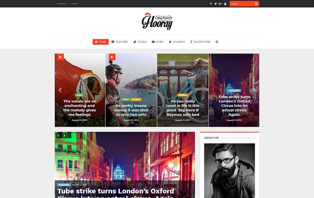 hore tema instagram wordpress